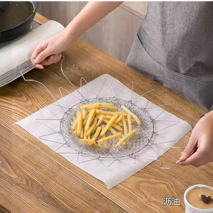 Multi-Function Stainless Steel Collapsible Frying Basket