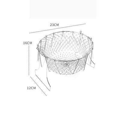Multi-Function Stainless Steel Collapsible Frying Basket