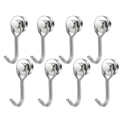 180° Swivel Swing Magnetic Hooks 40LBS – Strong Neodymium Hooks for Cruise Cabins, Kitchen, Fridge & Other Magnetic Surfaces!
