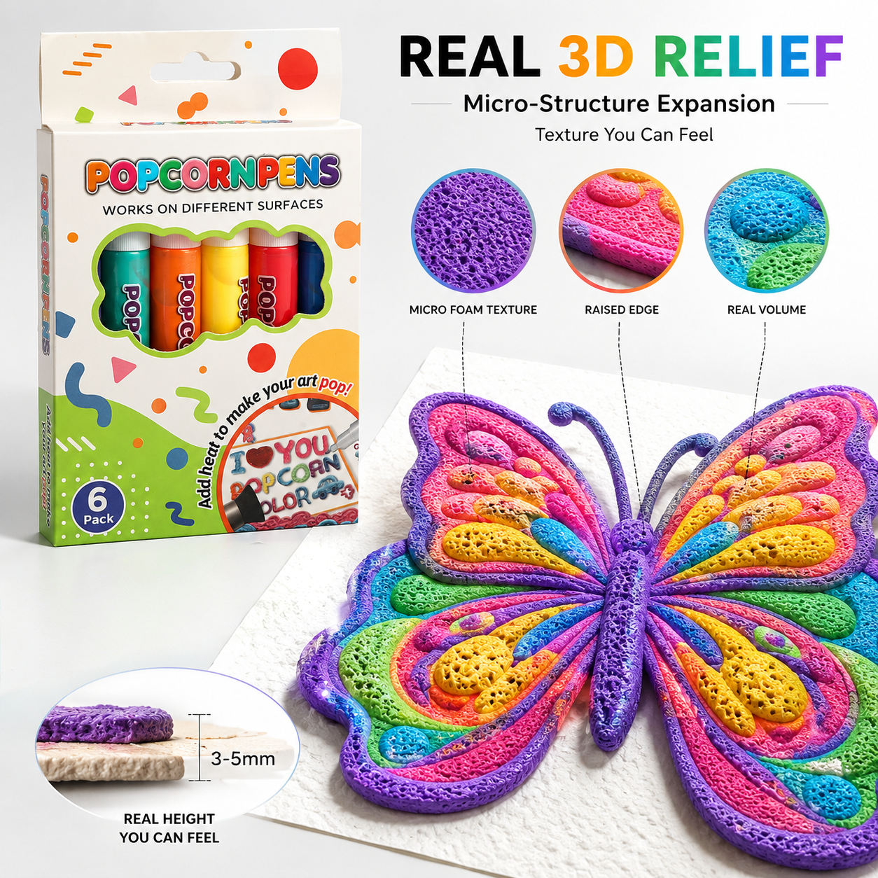 🔥Last Day Buy 1 Get 1🔥3D Printing Bubble Pen – Turn Flat Drawings Into Touchable 3D Art!