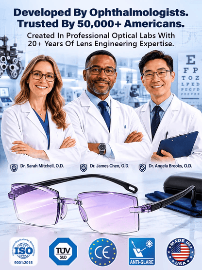 🔥Last day Hot Sale Aslow as $9.99 each🔥Smart Zoom Diamond-Cut Reading Glasses!