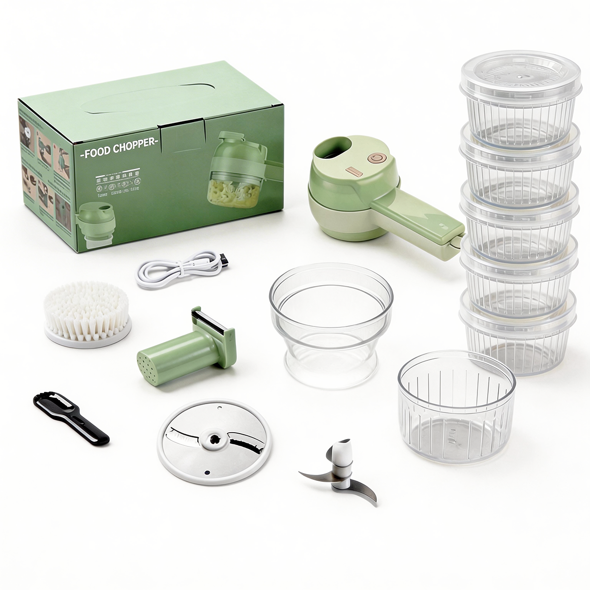 Chopper Set with 5 Storage Containers